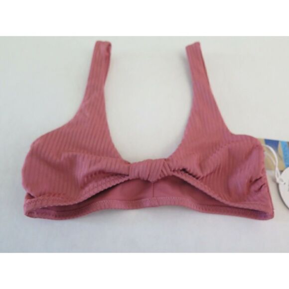 Tori Praver Kaye Rose Ribbed Scoop Neck Bikini Top Size XS $99 - Picture 2 of 9